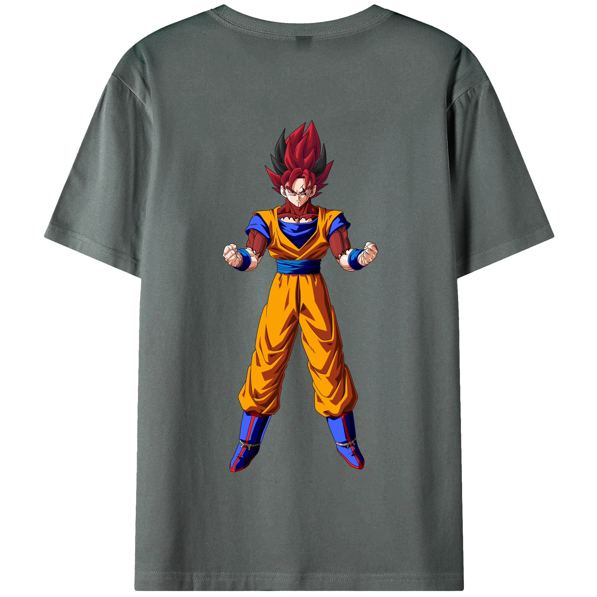 （画像用） ドラゴンボール 孫悟空（そん ごくう）Son Goku カカロット DRAGON BALL Kakarotto 綿100％半袖Tシャツ（背面プリント）